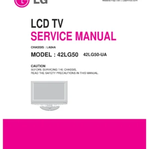 Lg 42lg50 42lg50 ua service manual cover with photo's of Beko dryers, model code and contents