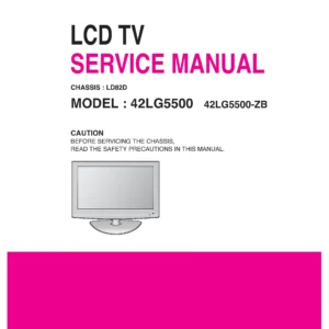Lg 42lg5500 42lg5500 zb service manual cover with photo's of Beko dryers, model code and contents
