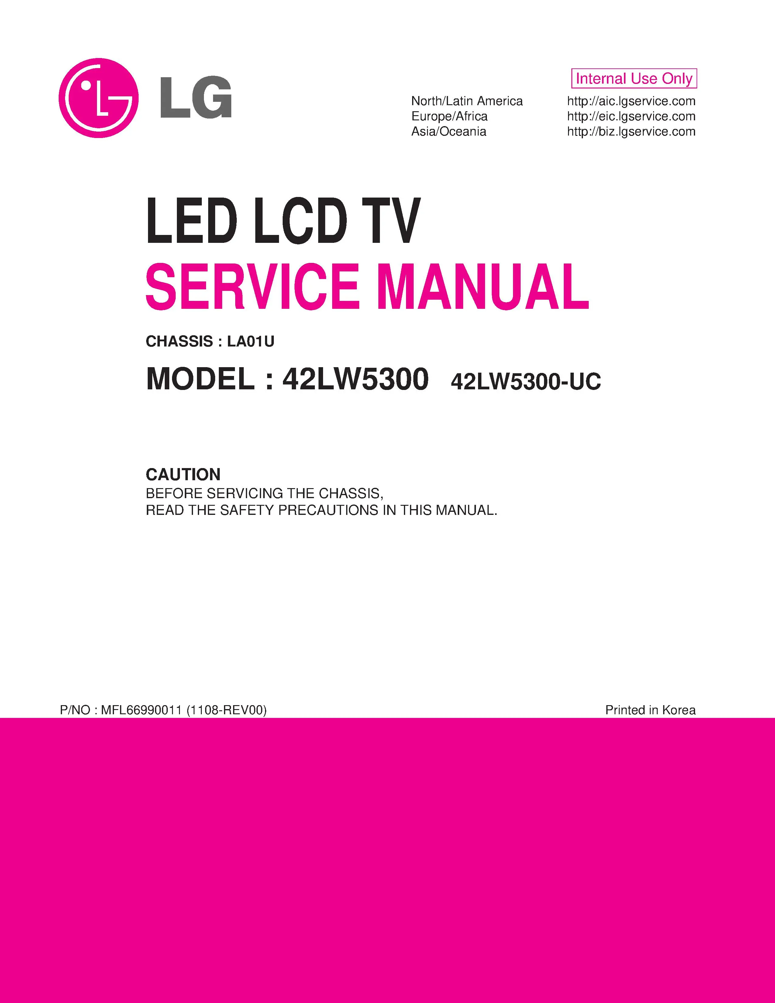 Lg 42lw5300 uc service manual cover with photo's of Beko dryers, model code and contents