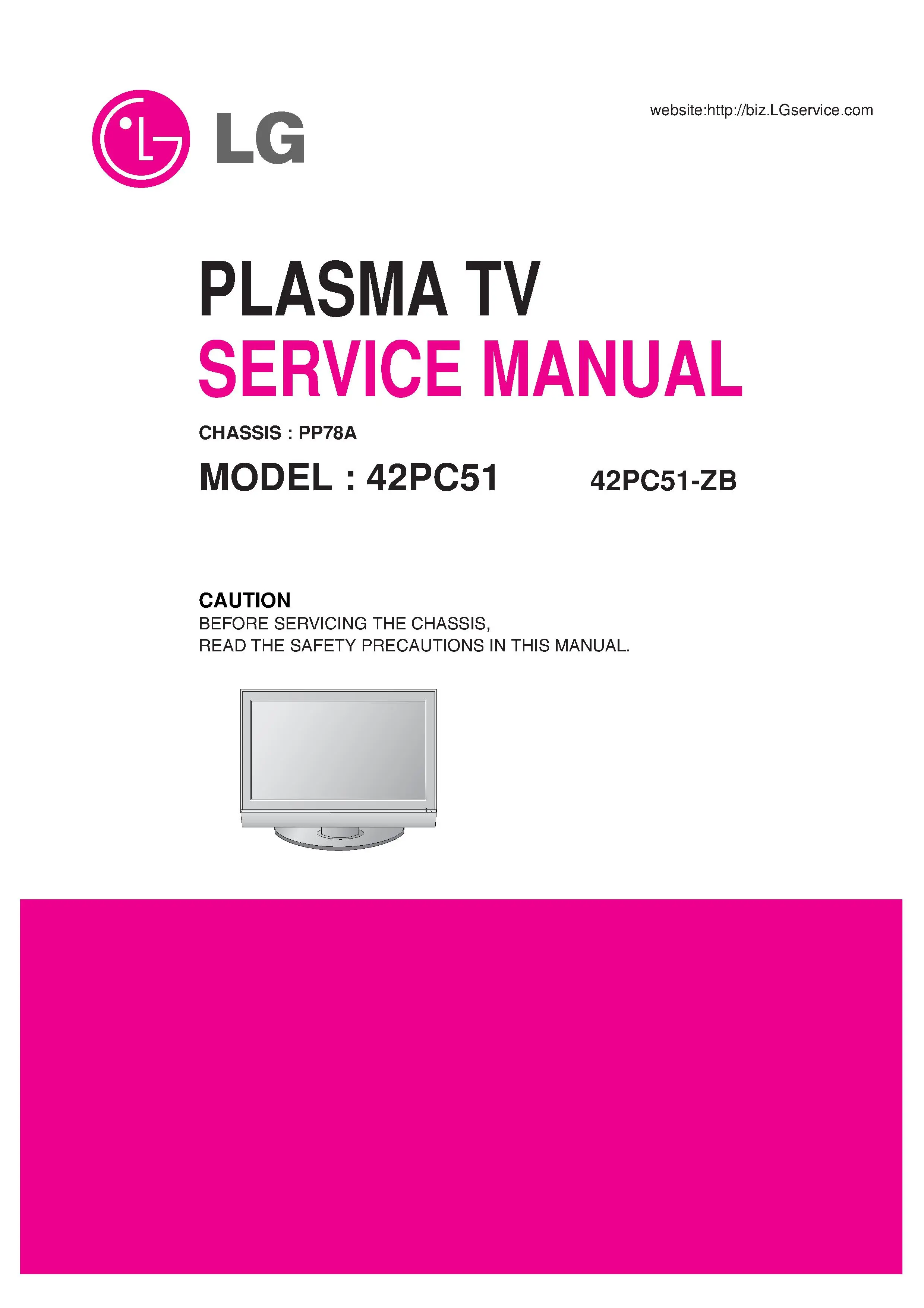 Lg 42pc51 service manual cover with photo's of Beko dryers, model code and contents