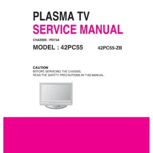 Lg 42pc55 42pc55 zb service manual cover with photo's of Beko dryers, model code and contents