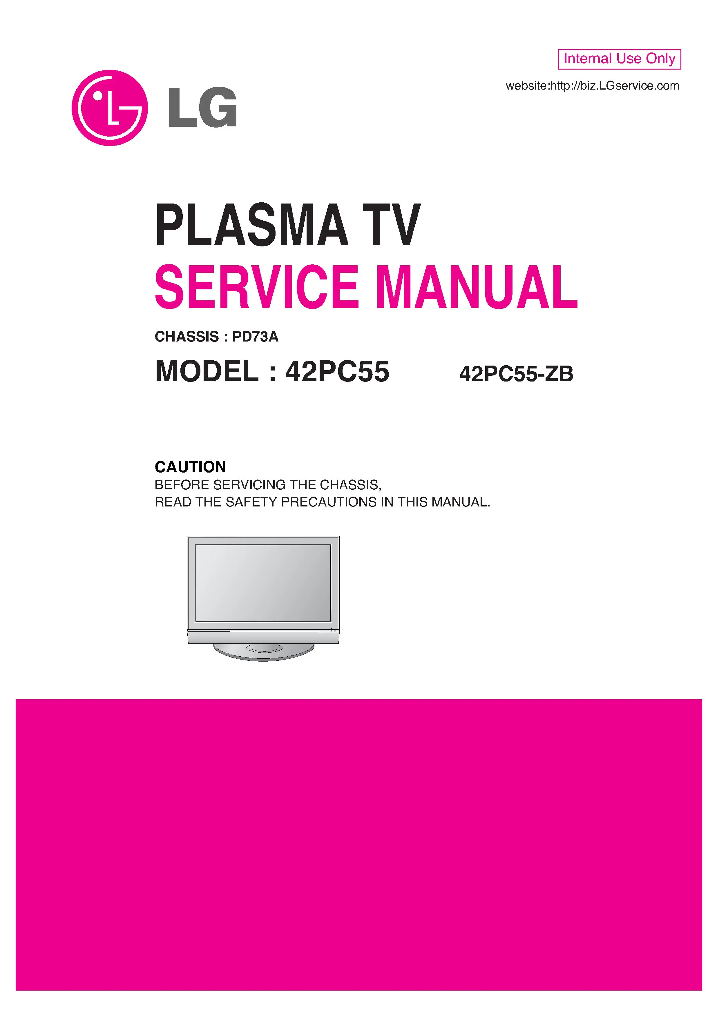 Lg 42pc55 42pc55 zb service manual cover with photo's of Beko dryers, model code and contents