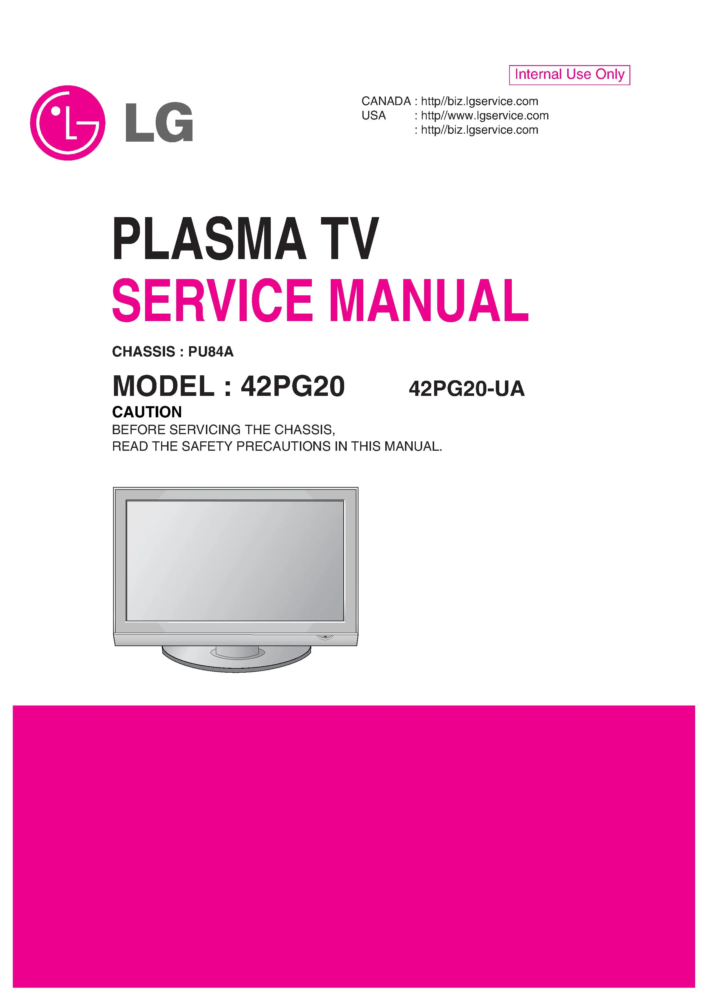 Lg 42pg20 service manual cover with photo's of Beko dryers, model code and contents