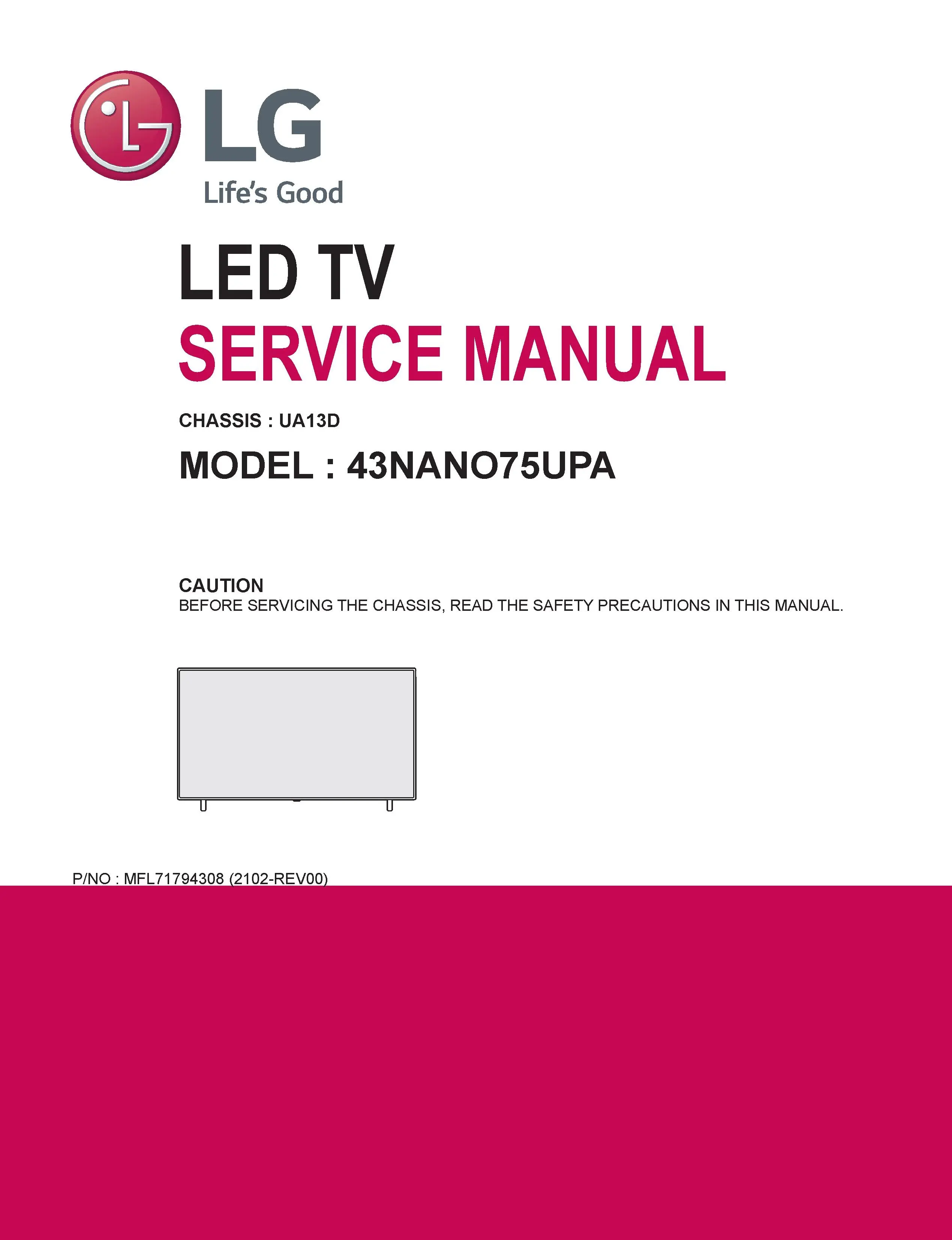 Lg 43nano75upa service manual cover with photo's of Beko dryers, model code and contents