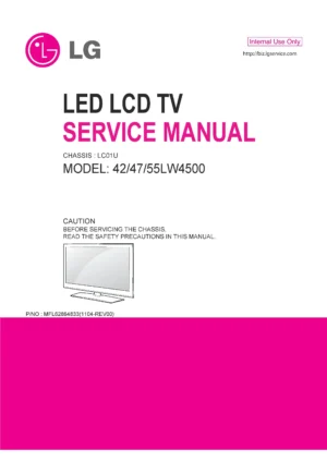 Lg 47lw4500 ca service manual cover with photo's of Beko dryers, model code and contents