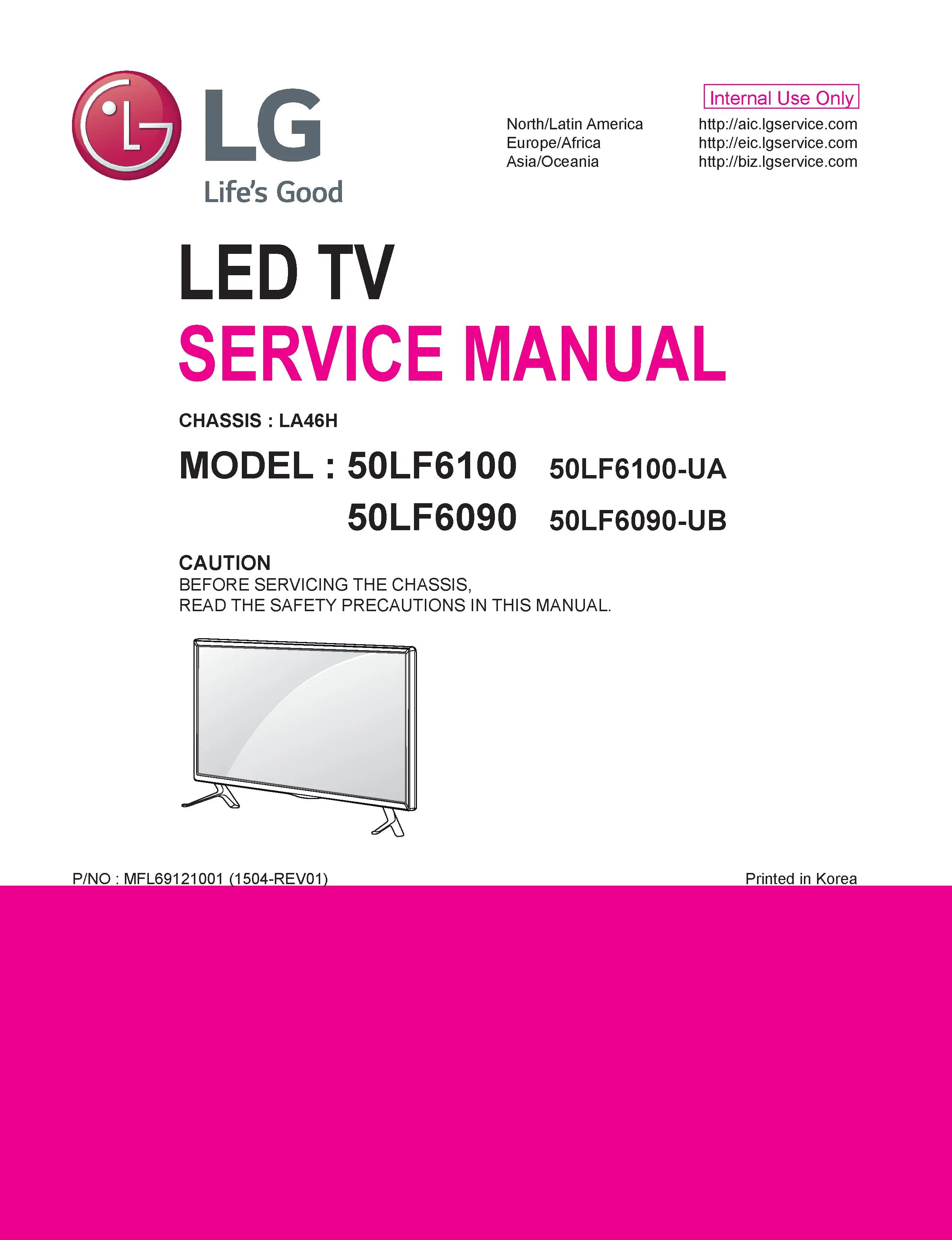Lg 50lf6090 service manual cover with photo's of Beko dryers, model code and contents