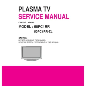 Lg 50pc1rr service manual cover with photo's of Beko dryers, model code and contents