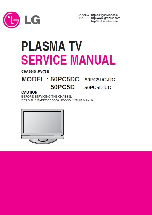 Lg 50pc5d uc service manual cover with photo's of Beko dryers, model code and contents