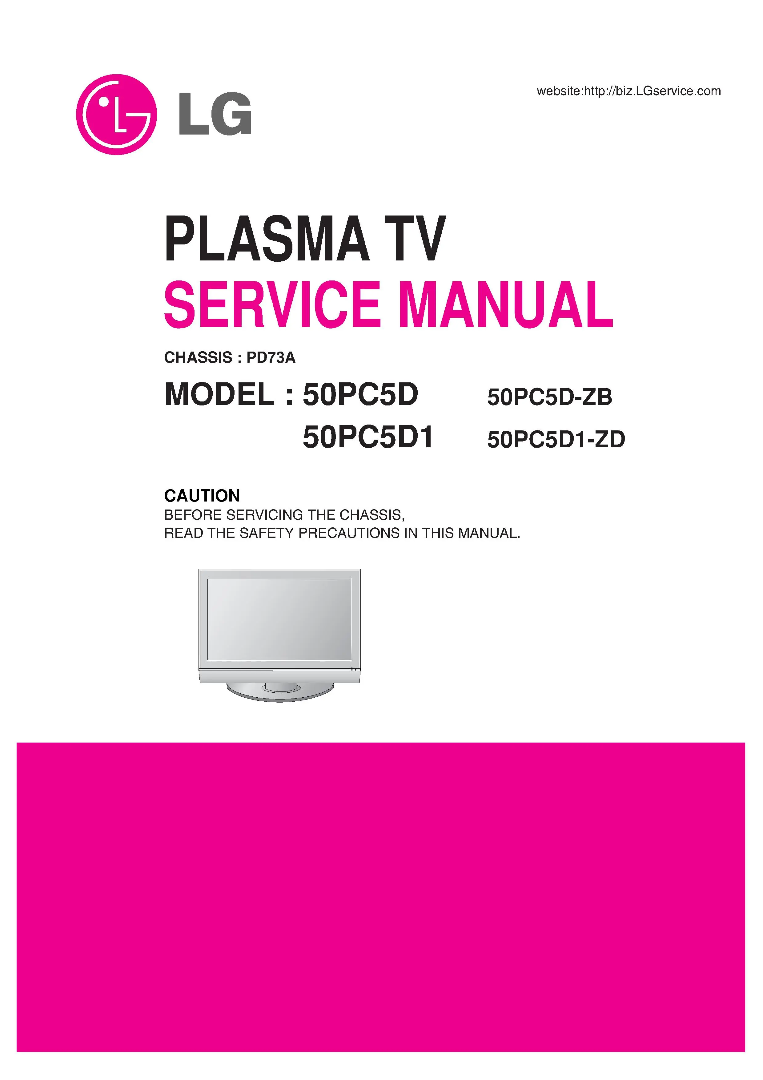 Lg 50pc5d zb service manual cover with photo's of Beko dryers, model code and contents