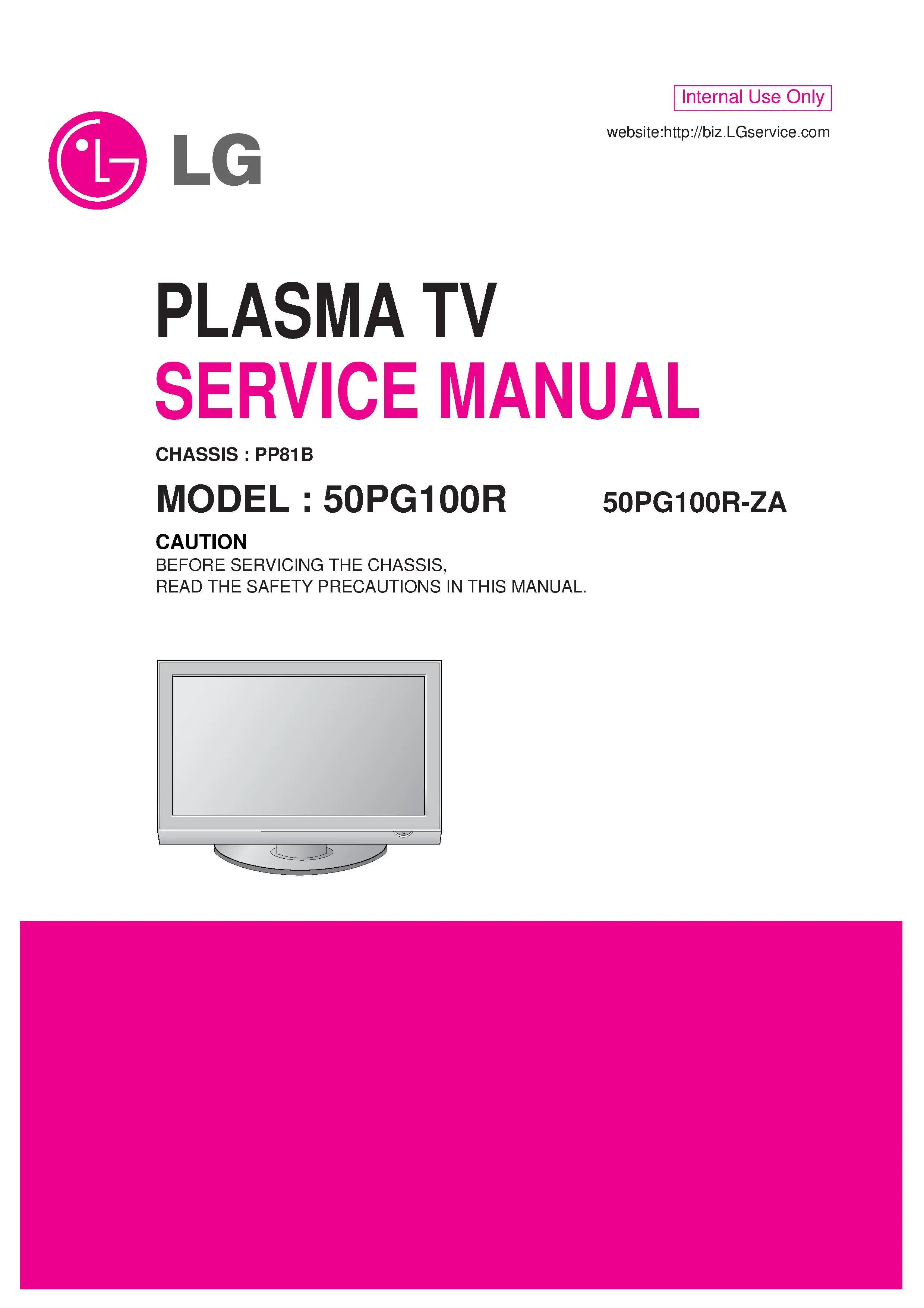 Lg 50pg100r service manual cover with photo's of Beko dryers, model code and contents