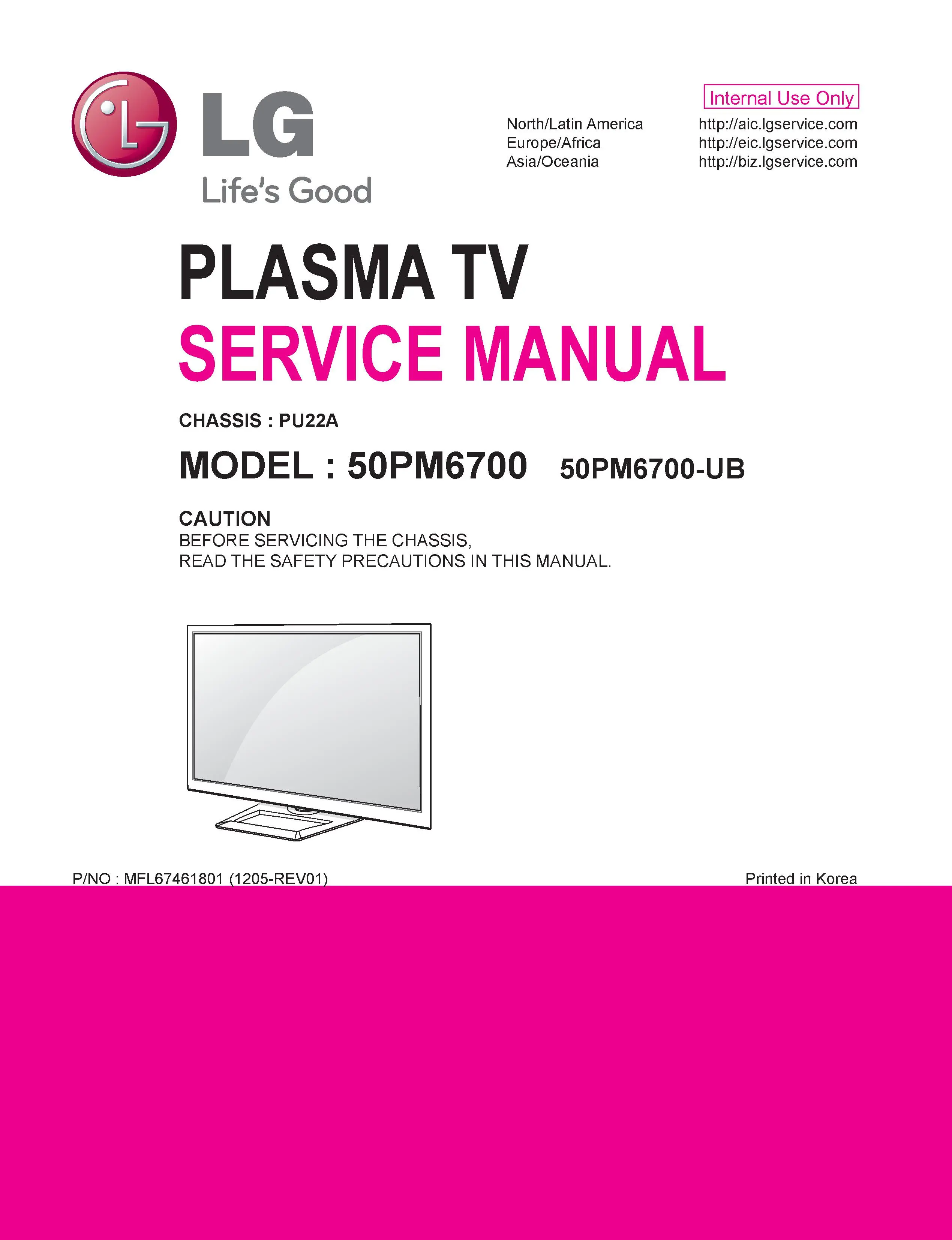 Lg 50pm6700 ub service manual cover with photo's of Beko dryers, model code and contents