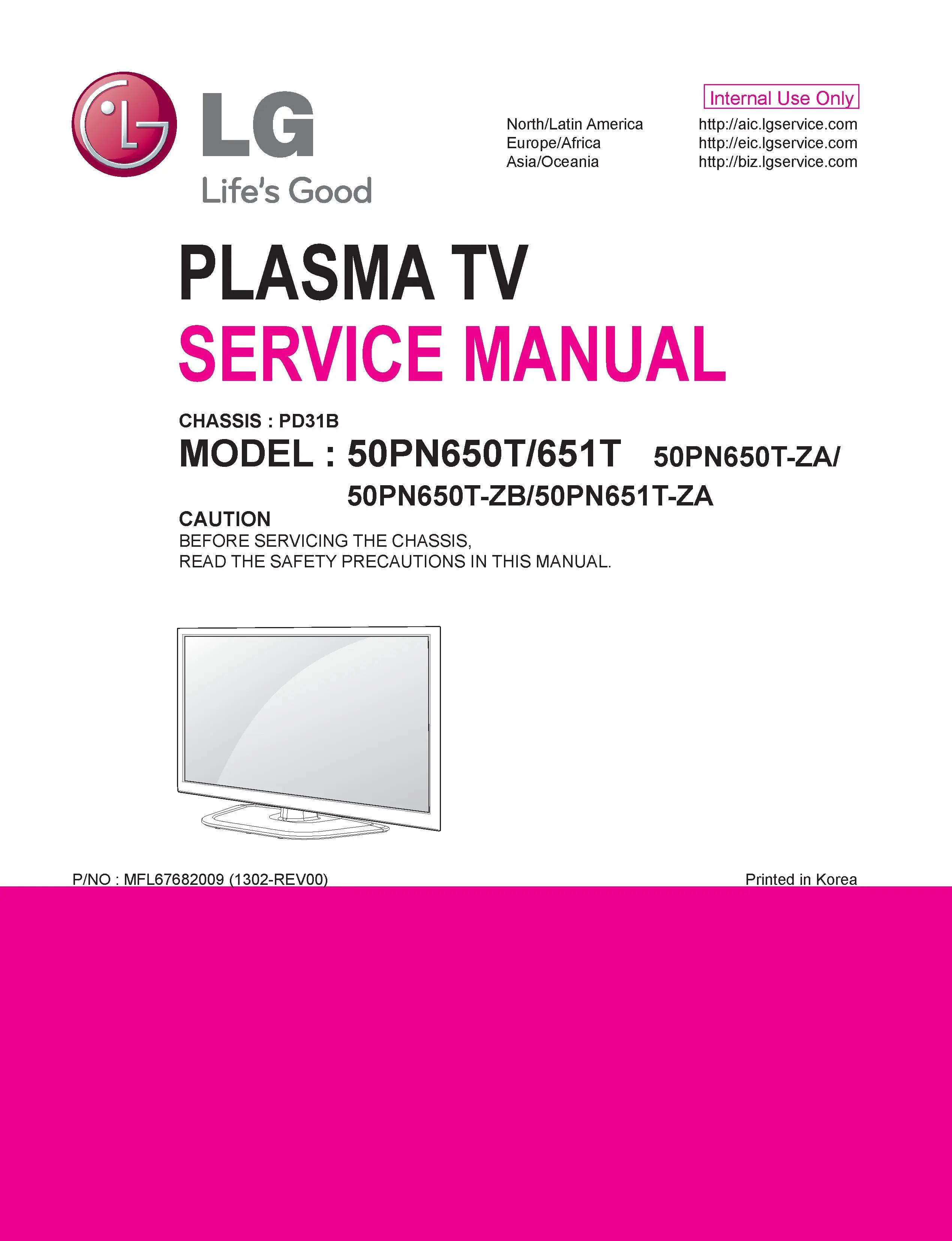 Lg 50pn650t zb service manual cover with photo's of Beko dryers, model code and contents