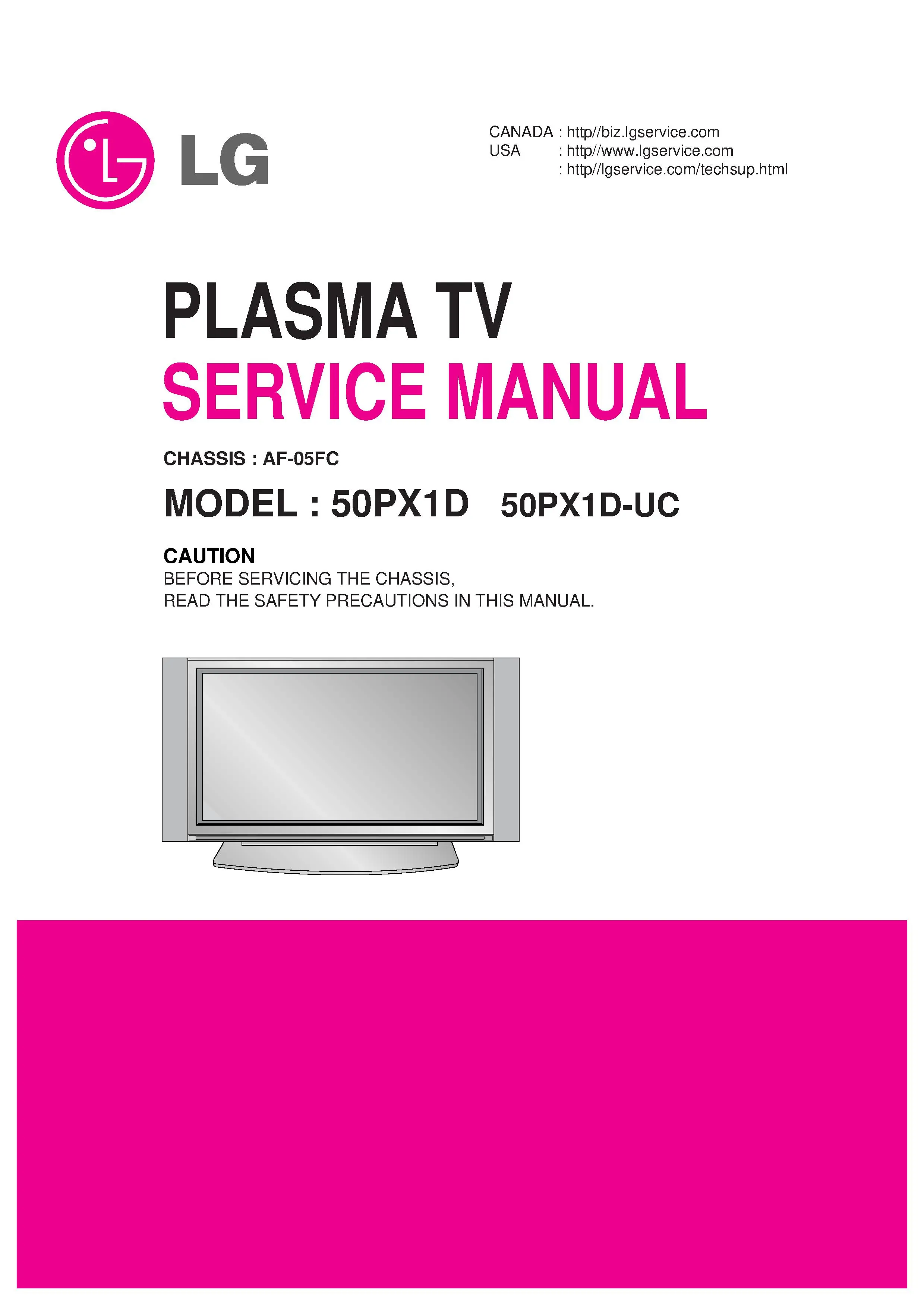 Lg 50px1d service manual cover with photo's of Beko dryers, model code and contents