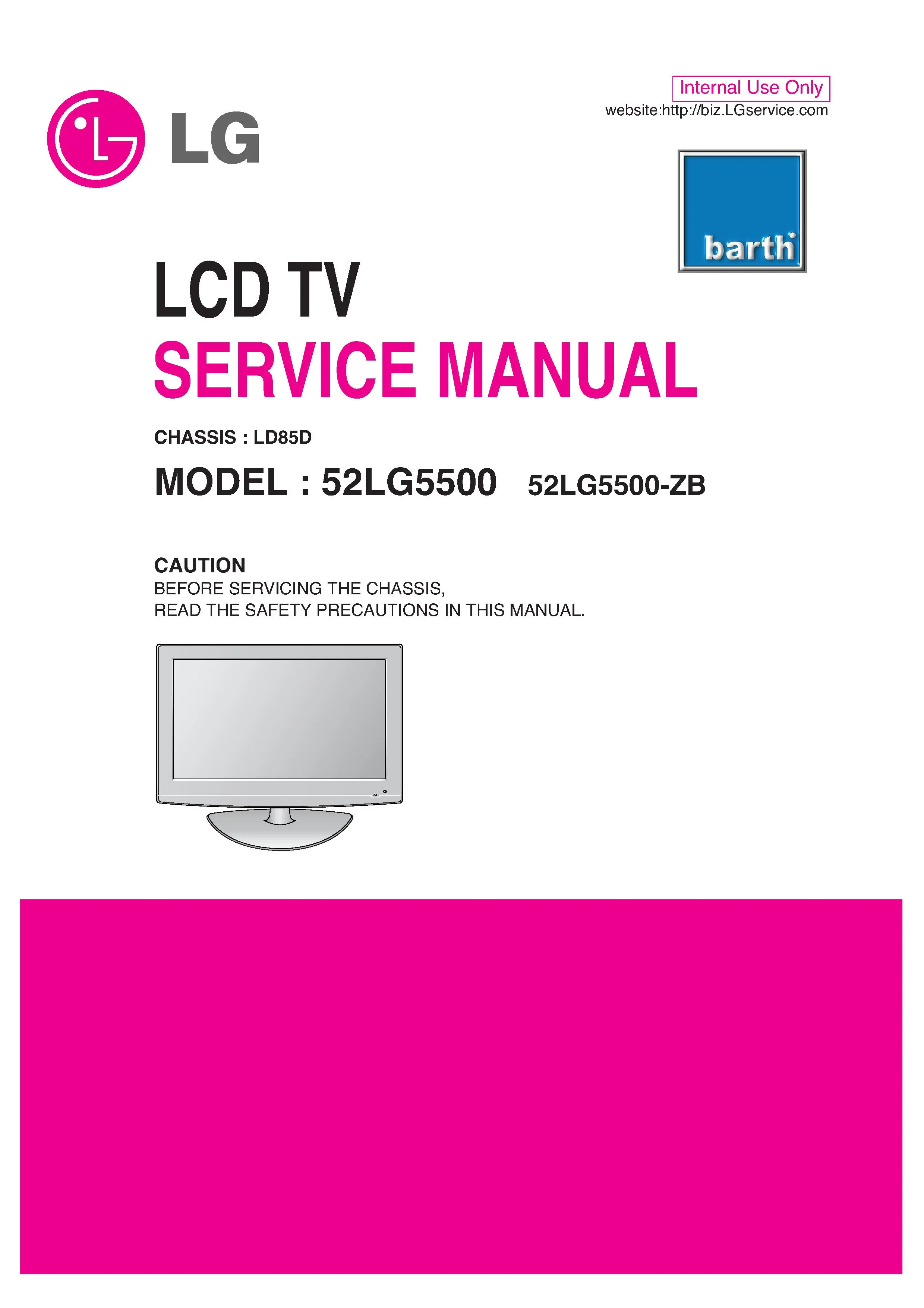 Lg 52lg5500 52lg5500 zb service manual cover with photo's of Beko dryers, model code and contents