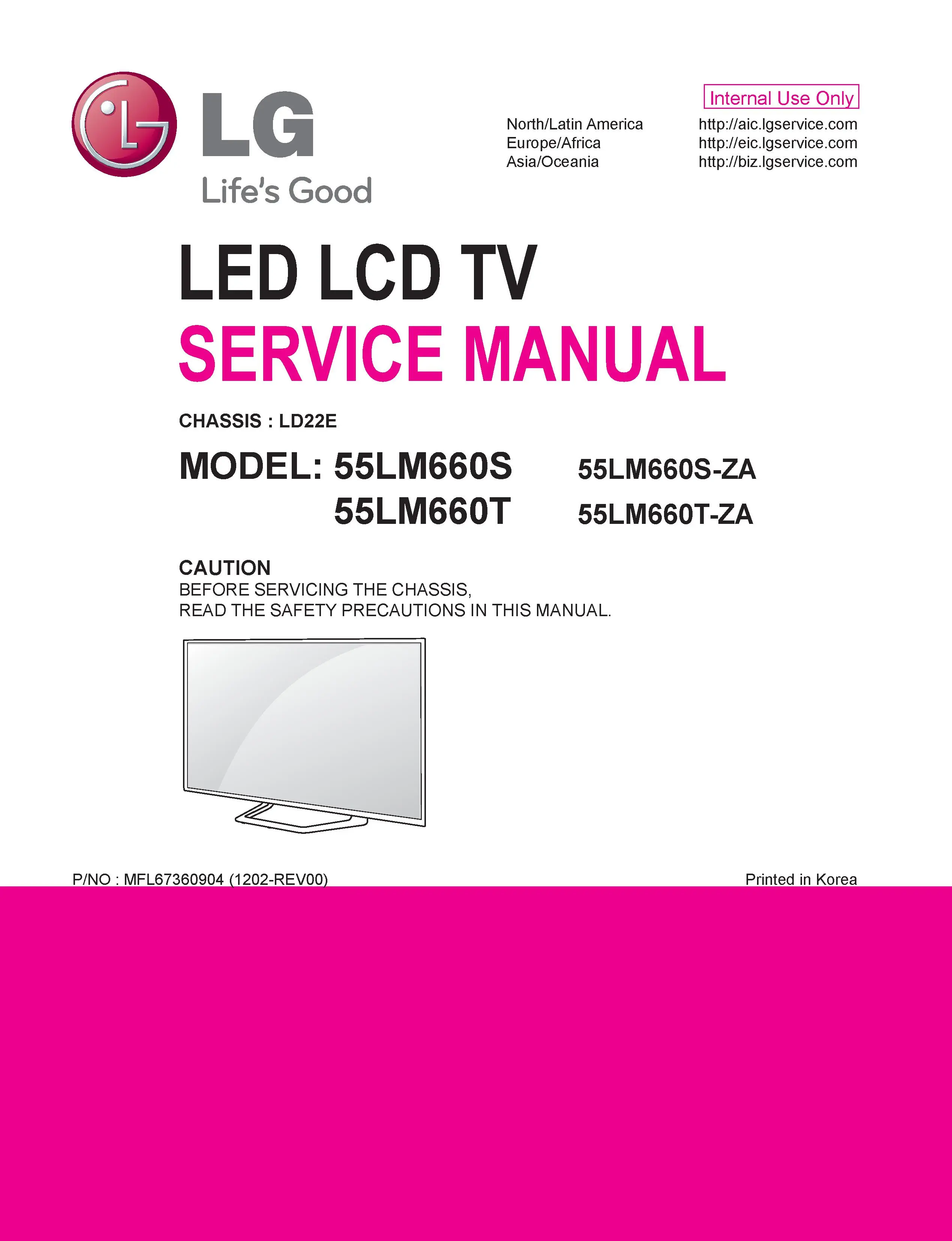 Lg 55lm660t service manual cover with photo's of Beko dryers, model code and contents
