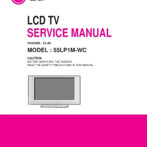 Lg 55lp1m service manual cover with photo's of Beko dryers, model code and contents