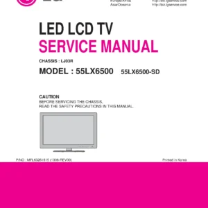 Lg 55lx6500 55lx6500 sd service manual cover with photo's of Beko dryers, model code and contents