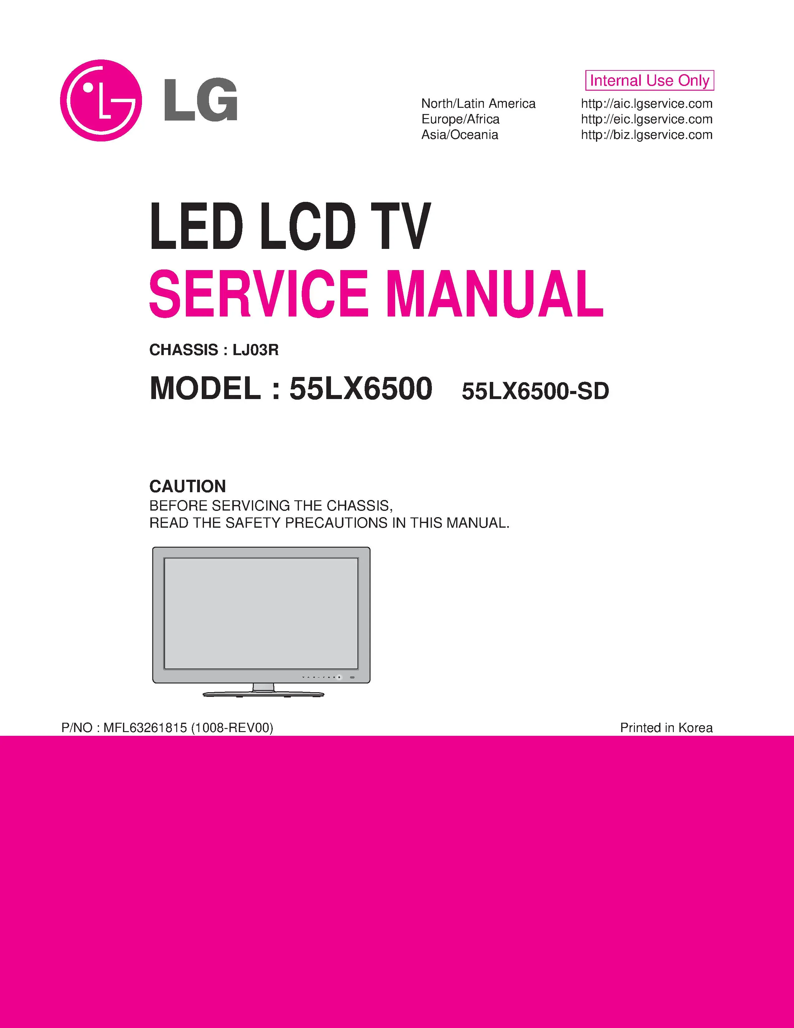 Lg 55lx6500 55lx6500 sd service manual cover with photo's of Beko dryers, model code and contents