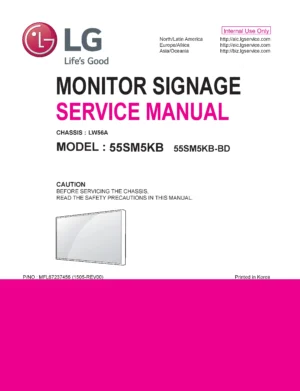 Lg 55sm5kb service manual cover with photo's of Beko dryers, model code and contents