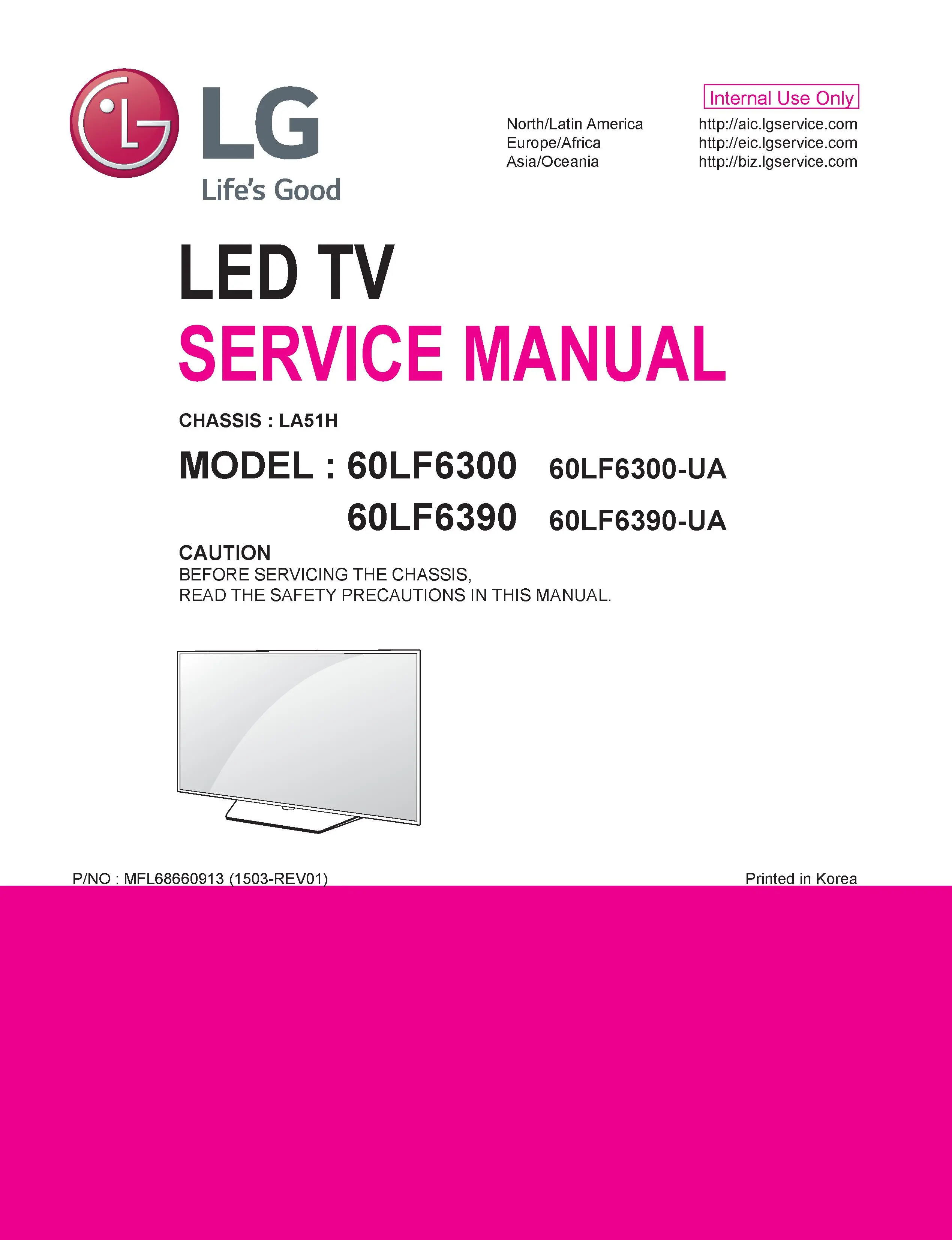 Lg 60lf6300 service manual cover with photo's of Beko dryers, model code and contents