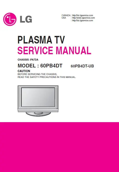 Lg 60pb4d ub service manual cover with photo's of Beko dryers, model code and contents