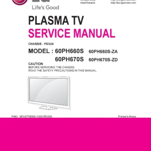 Lg 60ph660s service manual cover with photo's of Beko dryers, model code and contents