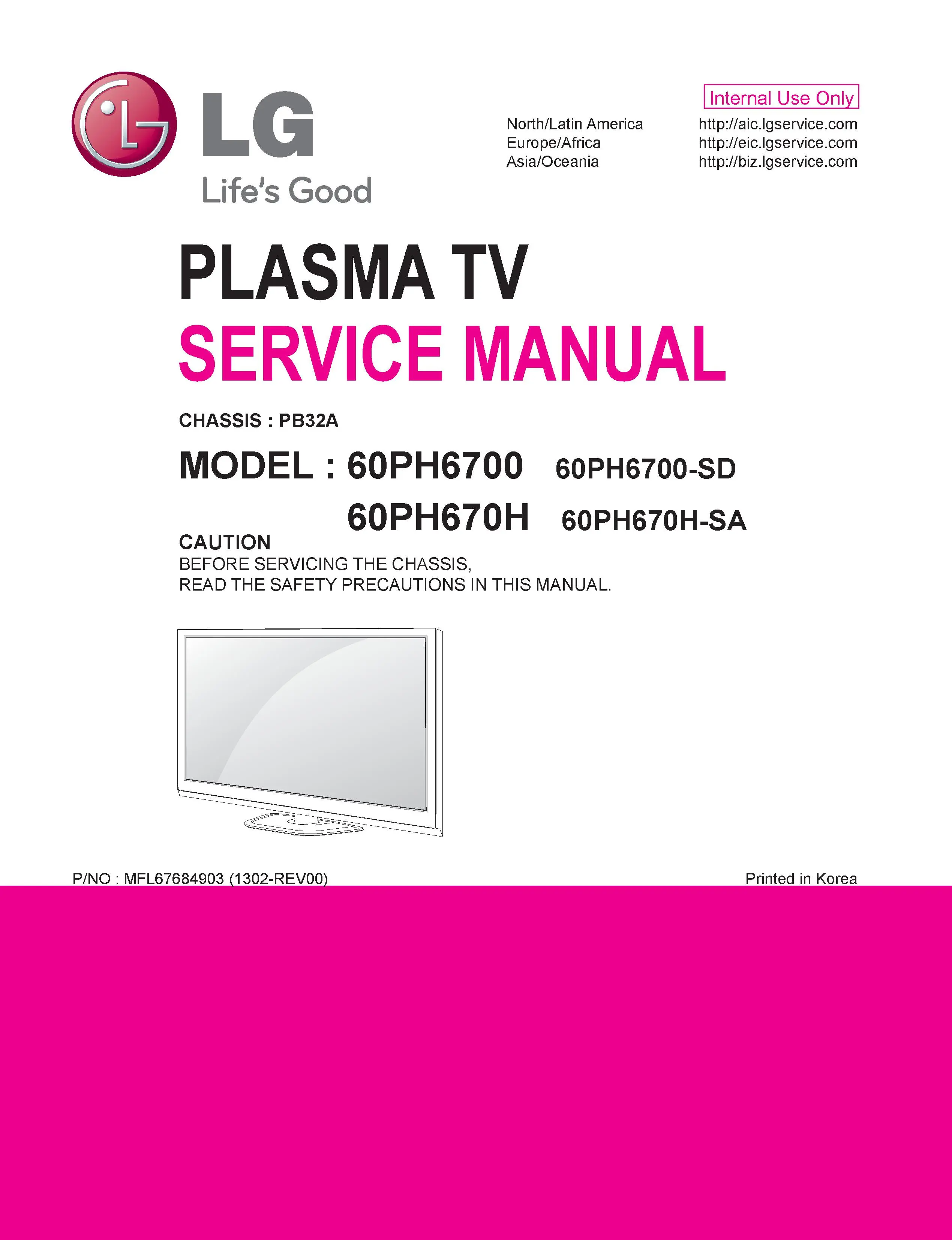 Lg 60ph6700 sd service manual cover with photo's of Beko dryers, model code and contents