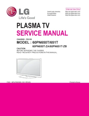 Lg 60pn650t service manual cover with photo's of Beko dryers, model code and contents