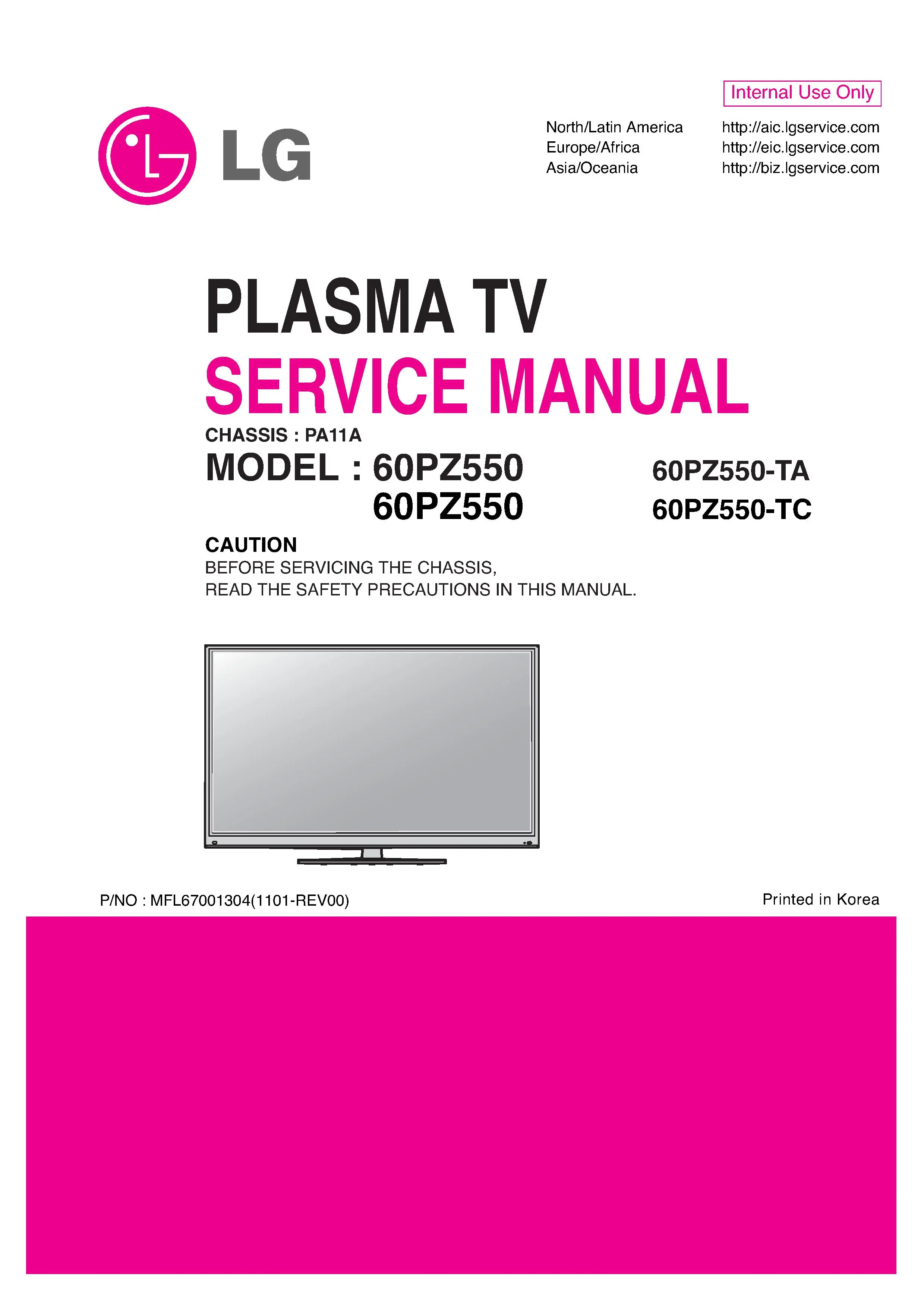 Lg 60pz550 ta service manual cover with photo's of Beko dryers, model code and contents