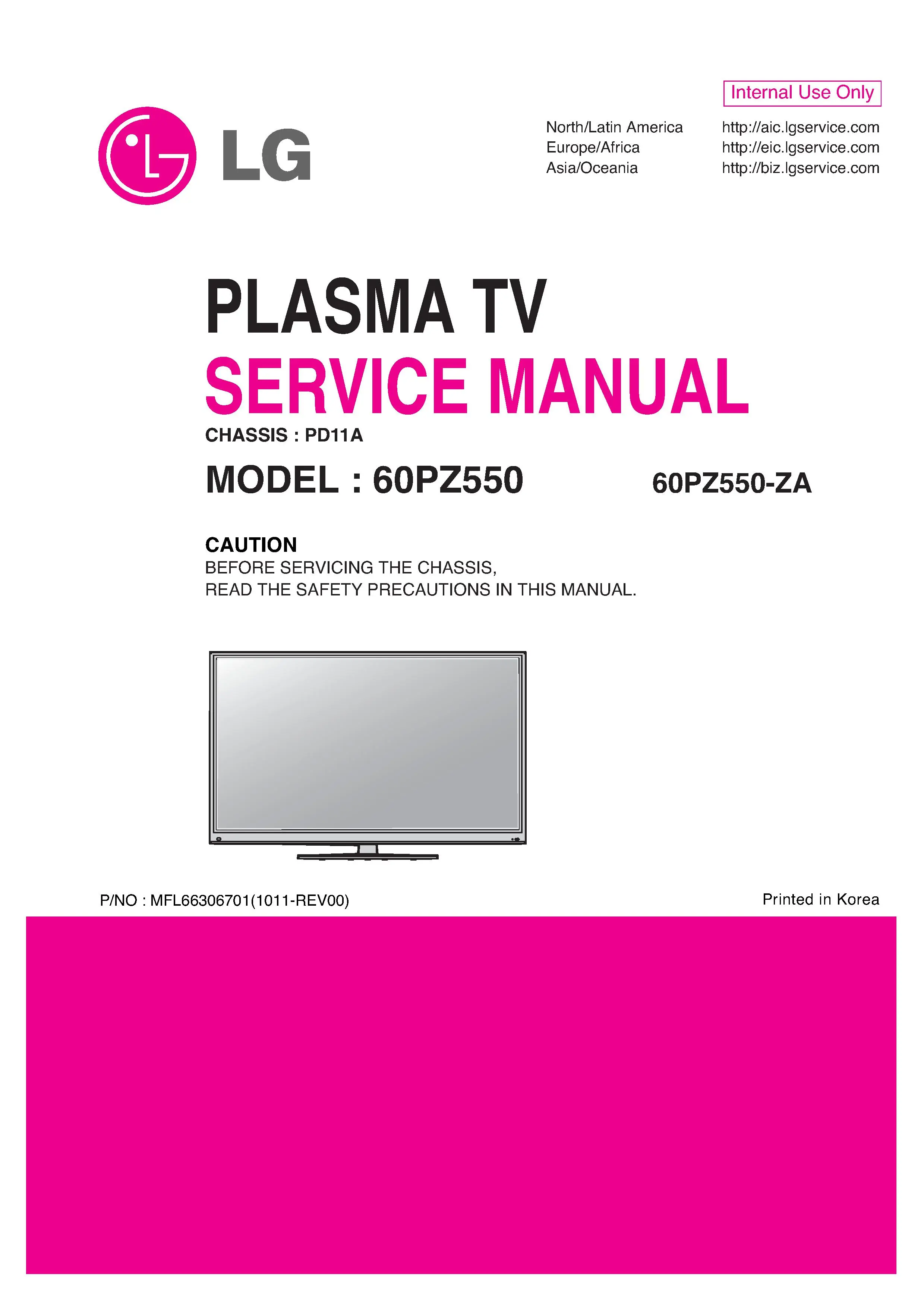 Lg 60pz550n za service manual cover with photo's of Beko dryers, model code and contents