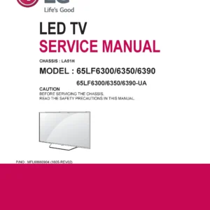 Lg 65lf6350 service manual cover with photo's of Beko dryers, model code and contents