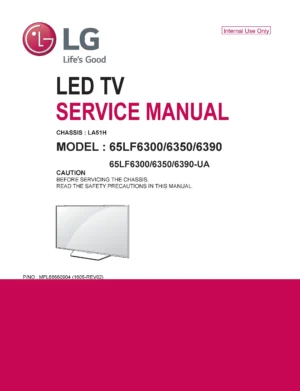 Lg 65lf6350 service manual cover with photo's of Beko dryers, model code and contents