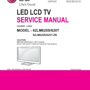 Lg 65lm620t service manual cover with photo's of Beko dryers, model code and contents