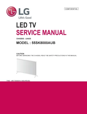 Lg 65sk9500pua service manual cover with photo's of Beko dryers, model code and contents