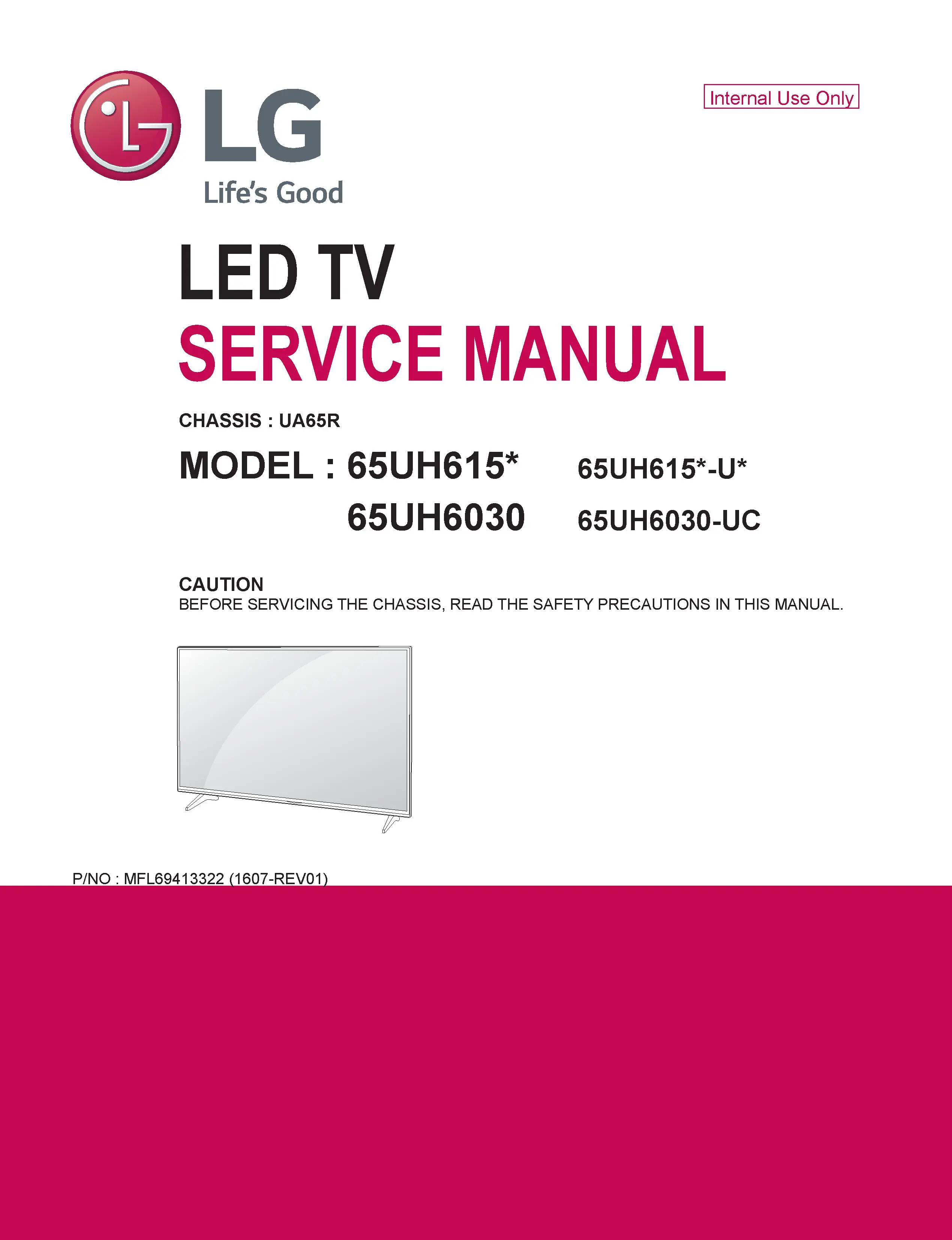 Lg 65uh6150 service manual cover with photo's of Beko dryers, model code and contents
