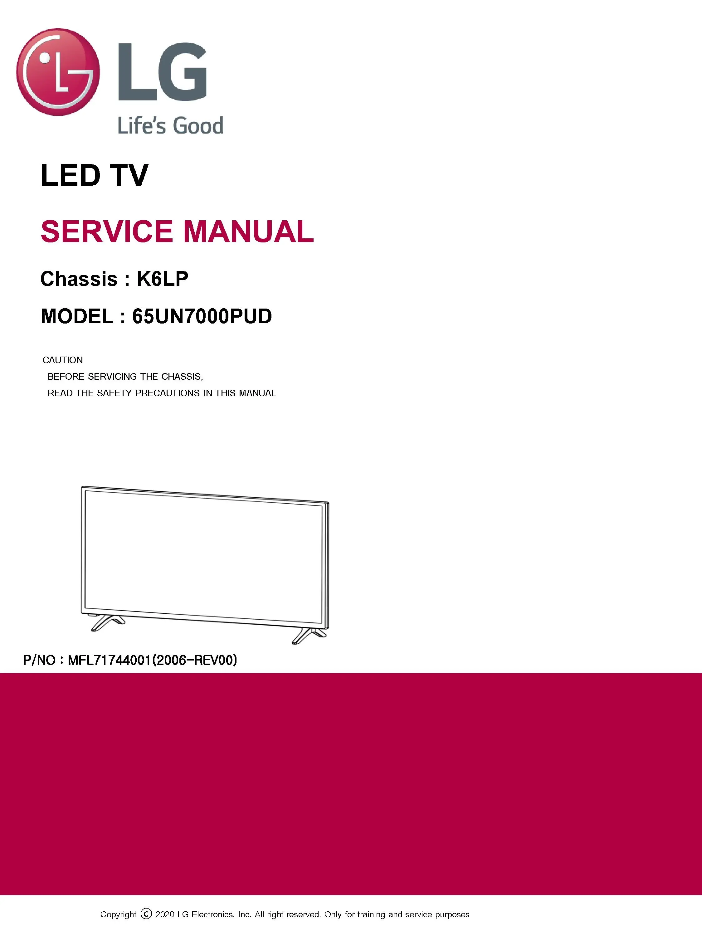 Lg 65un7000pud service manual cover with photo's of Beko dryers, model code and contents