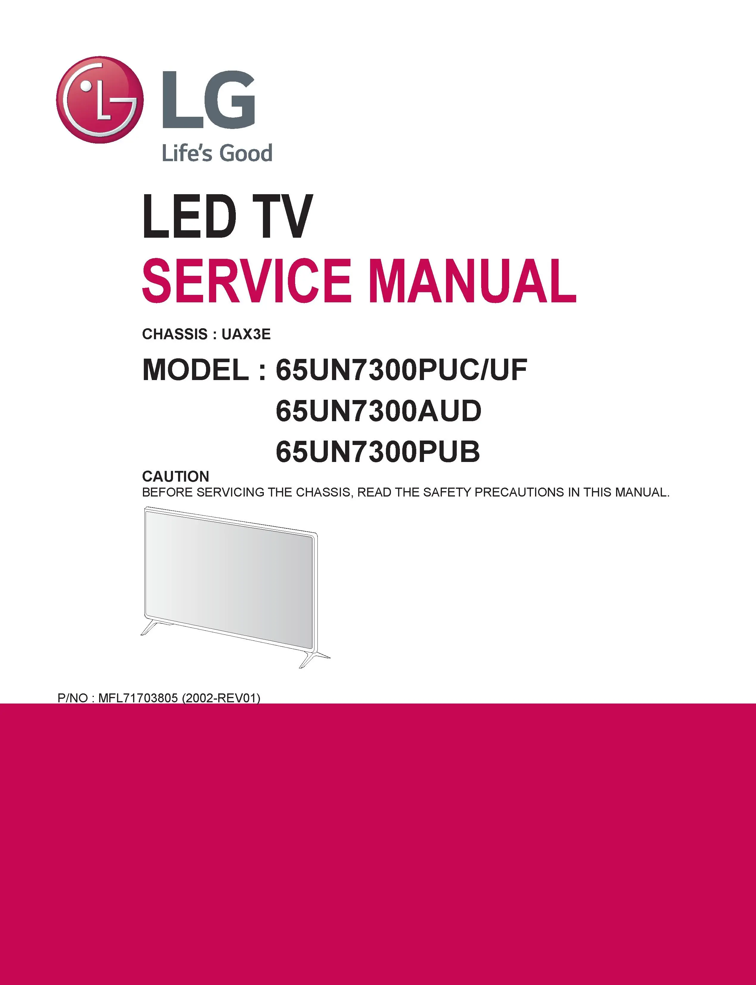 Lg 65un7300puc 65un7300puf service manual cover with photo's of Beko dryers, model code and contents