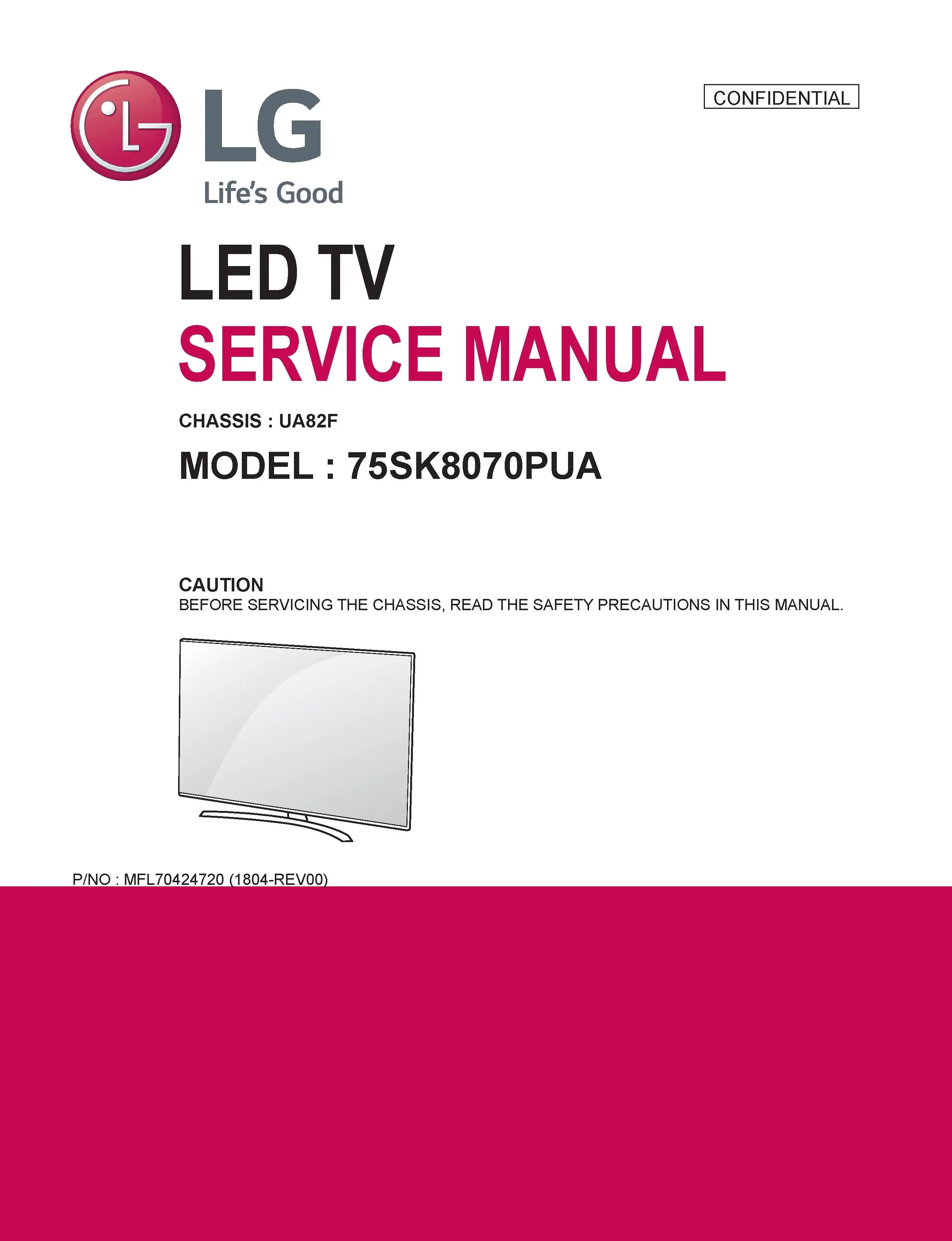 Lg 75sk8070pua service manual cover with photo's of Beko dryers, model code and contents
