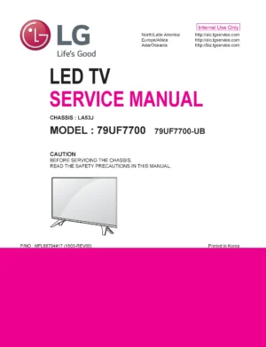 Lg 79uf9500 service manual cover with photo's of Beko dryers, model code and contents