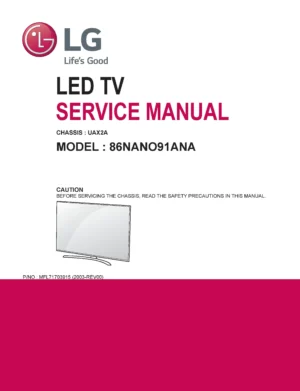 Lg 86nano91ana service manual cover with photo's of Beko dryers, model code and contents