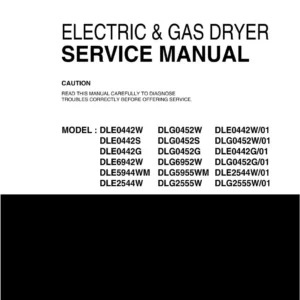 Lg dle0442g dlg0452g dle0442g service manual cover freestanding range