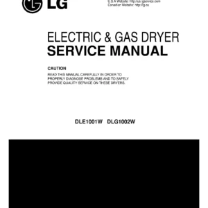 Lg dle1001w dlg1002w service manual cover freestanding range