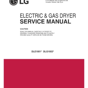 Lg dle1501w dlg1502w service manual cover freestanding range