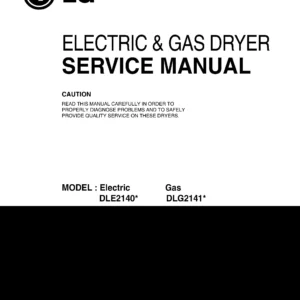 Lg dle2140w dlg2141w service manual cover freestanding range