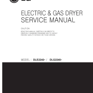 Lg dle2240 dlg2240 service manual cover freestanding range