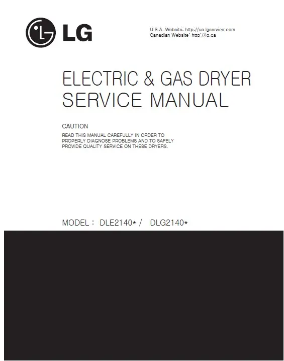 Lg dle2240w service manual cover freestanding range