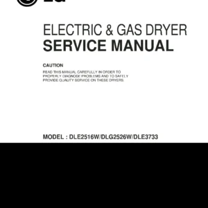 Lg dle2516w dlg2526w dle3733 service manual cover freestanding range