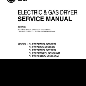 Lg dle3777w dlg3788w dle5977wm dlg5988wm dle5977sm service manual cover freestanding range
