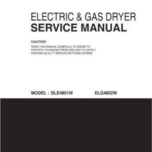 Lg dle4801w dlg4802w service manual cover freestanding range