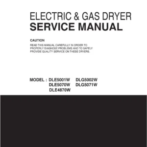 Lg dle4870w service manual cover freestanding range